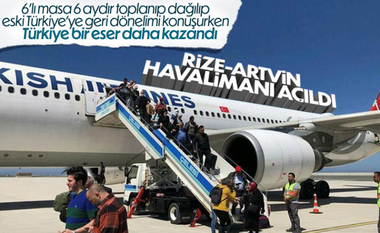 Rize Artvin Havalimanı’na ilk iniş gerçekleşti