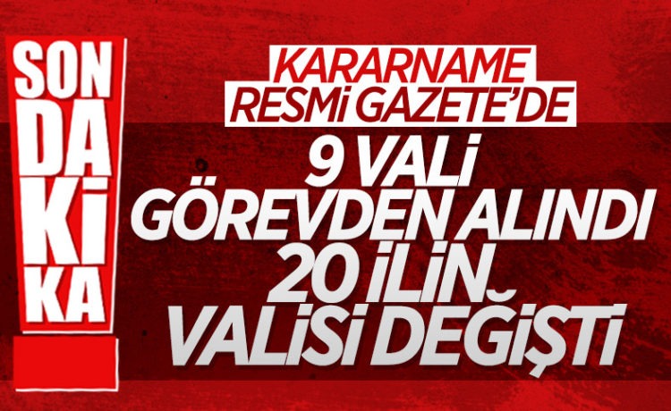 Valiler Kararnamesi Açıklandı