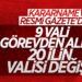 Valiler Kararnamesi Açıklandı