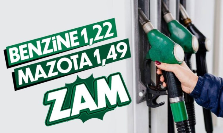 Benzin ve motorine bir zam daha…