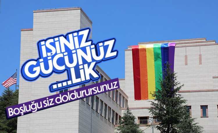 Başkonsolosluğa LGBTİ Bayrağı Asıldı!
