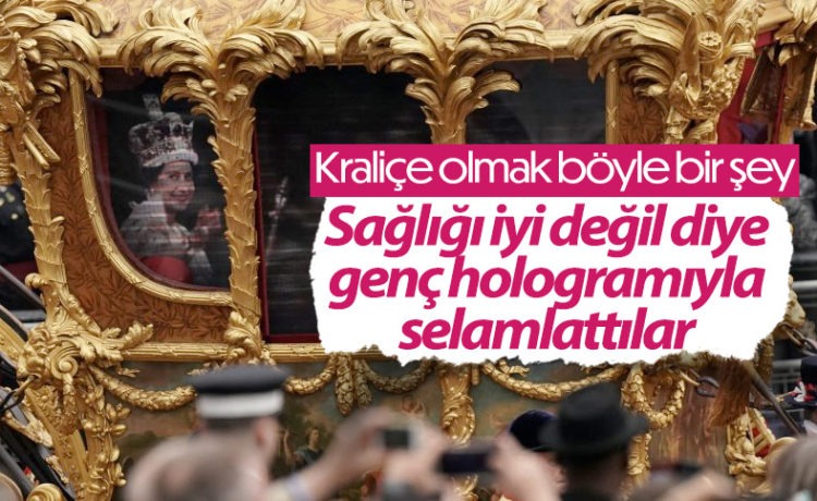 Kraliçenin Hologramı Halkı Selamladı