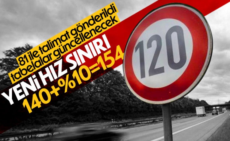 Otoyollarda hız sınırları yükseltildi