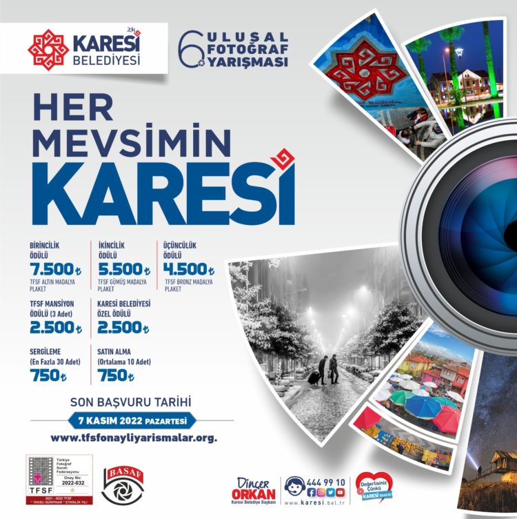 KARESİ BELEDİYESİ FOTOĞRAF YARIŞMASINA BAŞVURULAR DEVAM EDİYOR