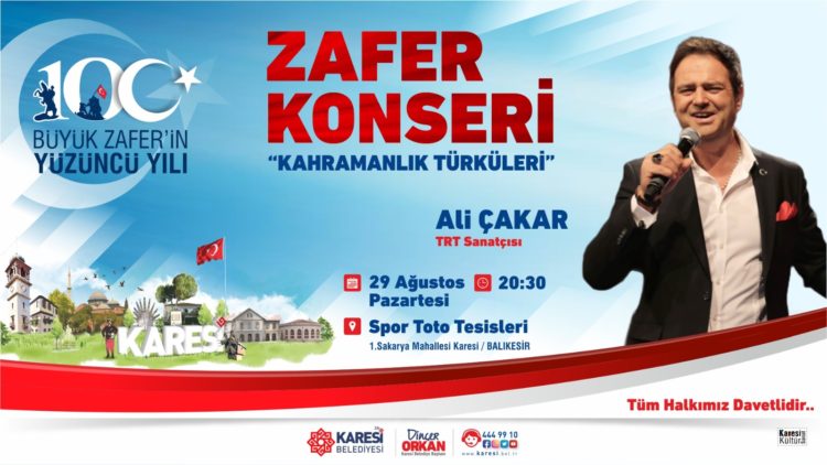 KARESİ BELEDİYESİ’NDEN ZAFER KONSERİ