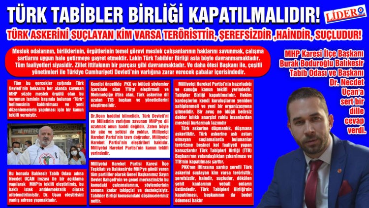 TÜRK TABİBLER BİRLİĞİ KAPATILMALIDIR!