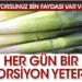 Her gün bir porsiyon yeterli…