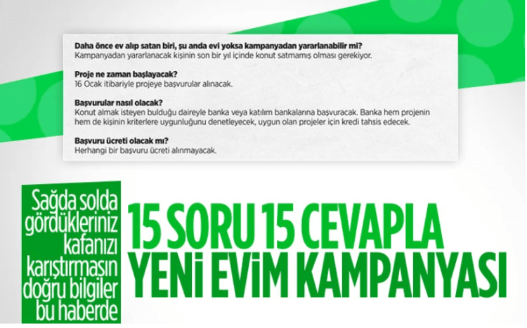 15 soruda ‘Yeni Evim Projesi’