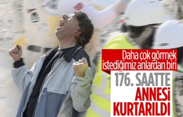 Hatay’daki enkazdan 176’ncı saatte bir kadın canlı çıkarıldı