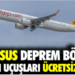 Pegasus deprem bölgesinden çıkışlı uçakları ücretsiz yaptı