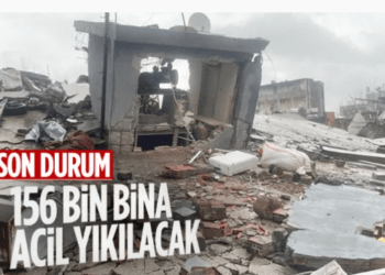Depremde yıkılan, acil yıkılacak ve ağır hasarlı bina sayısı 156 bin