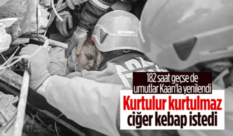 Hatay’da enkaz altında kalan 13 yaşındaki Kaan, 182’nci saatte kurtarıldı