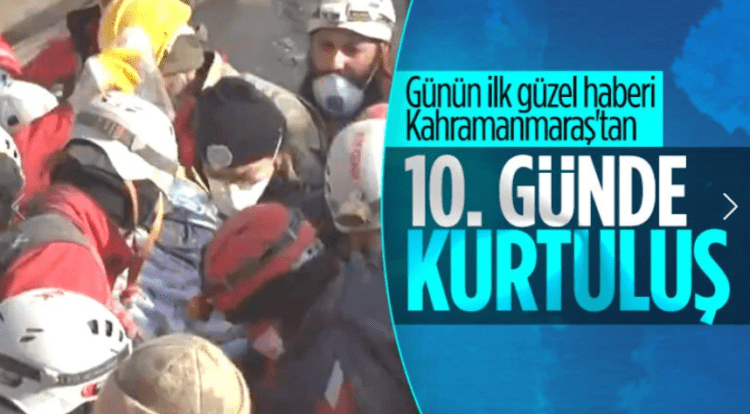 Kahramanmaraş’ta 222. saatte bir kişi daha sağ çıkarıldı