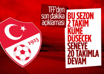 TFF’den açıklama: Bu sezon 2 takım küme düşecek