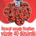 İhracat yasağının ardından domatesin fiyatı yüzde 40 düştü