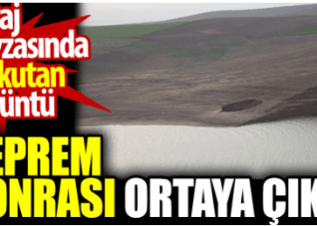 Baraj havzasında korkutan görüntü. Deprem sonrası ortaya çıktı