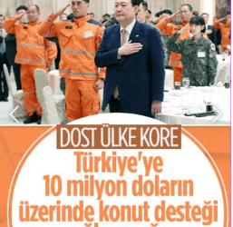 Güney Kore’den Türkiye’ye 10 milyon dolarlık konut desteği
