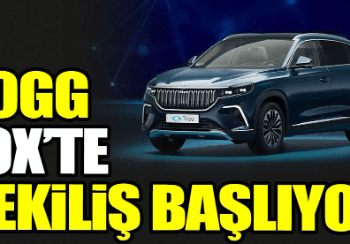 Togg T10X’te çekiliş başlıyor