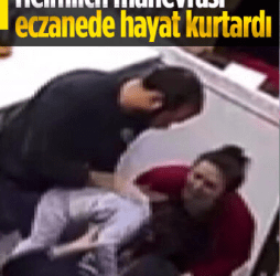 Beyoğlu’nda boğazına yemek kaçan çocuğu eczacı Heimlich manevrasıyla kurtardı