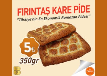 350 gramlık Fırıntaş Kare Pide 5 lira