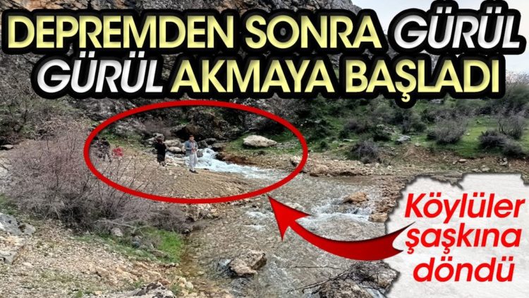 Köylüler şaşkına döndü! Depremden sonra gürül gürül akmaya başladı