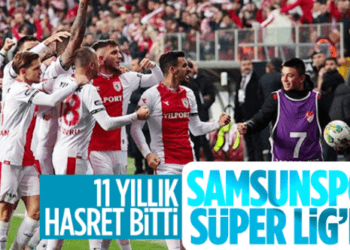 Samsunspor, 11 yıl sonra Süper Lig’e yükseldi
