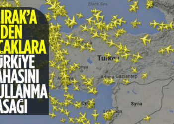 Türkiye hava sahasını kapattı: Irak- Süleymaniye’ye giden uçaklar Türkiye’den geçemeyecek