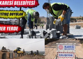 KARESİ BELEDİYESİ’NDEN 4 YILDA 468 BİN METREKARE PARKE TAŞI