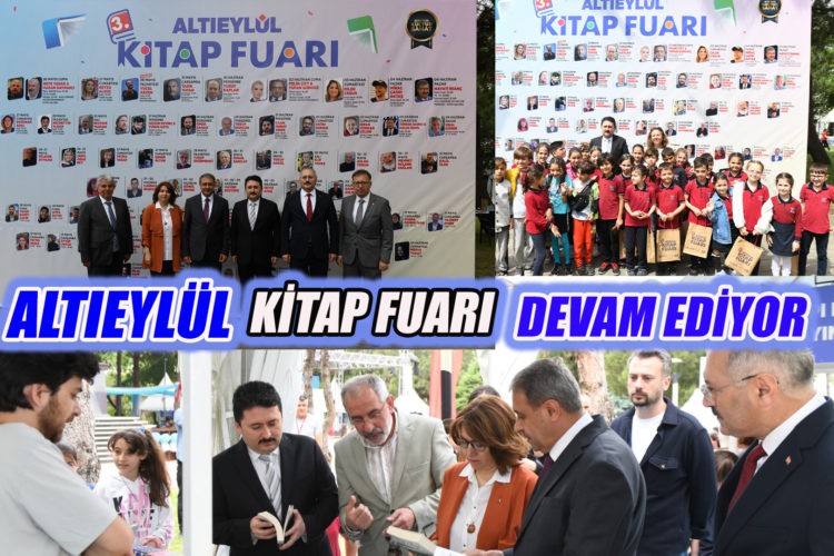 ALTIEYLÜL KİTAP FUARI YAZARLARIN VE OKURLARIN KATILIMIYLA DEVAM EDİYOR