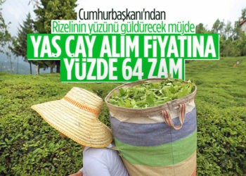 Cumhurbaşkanı Erdoğan’dan Rize’de çay üreticilerine müjde