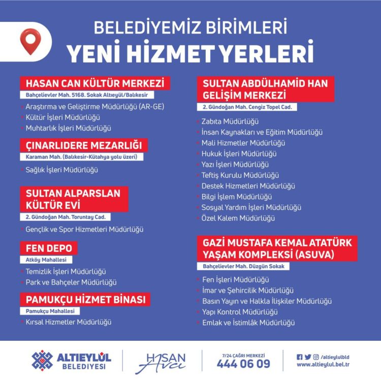 KENDİ BİNALARIMIZDA HİZMETVERMEYE DEVAM EDİYORUZ