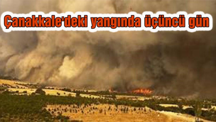 Çanakkale’deki yangında üçüncü gün