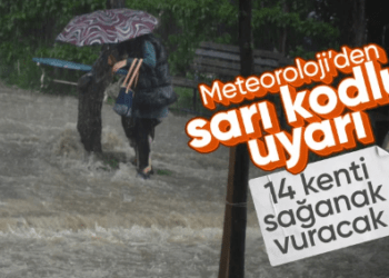 Meteoroloji’den 14 kente sarı kodlu uyarı yapıldı