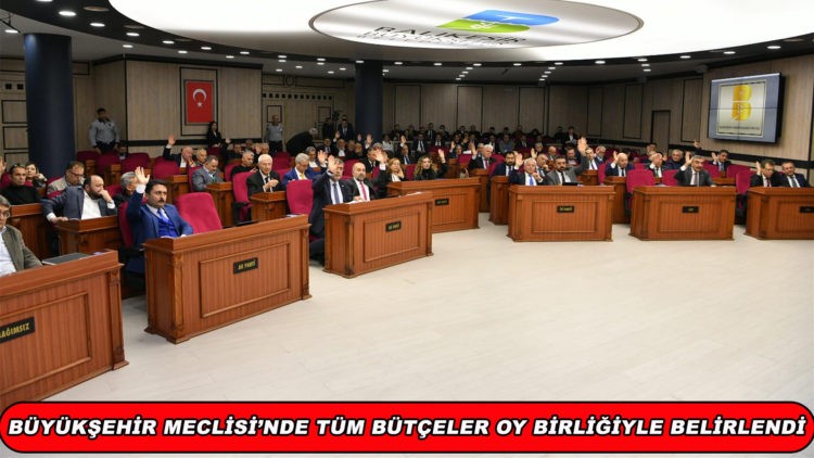Büyükşehir Meclisi’nde tüm bütçeler oy birliğiyle belirlendi