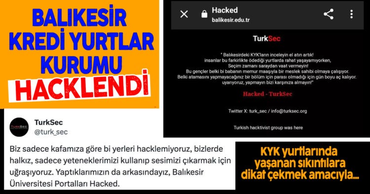 BALIKESİR ÜNİVERSİTESİ HACKLENDİ