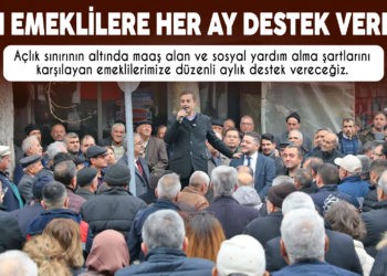 AKIN EMEKLİLERE HER AY DESTEK VERECEK