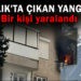 AYVALIK’TA ÇIKAN EV YANGININDA BİR KİŞİ YARALANDI