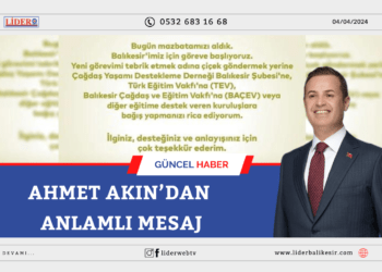 Ahmet Akın’dan En Anlamlı Mesaj