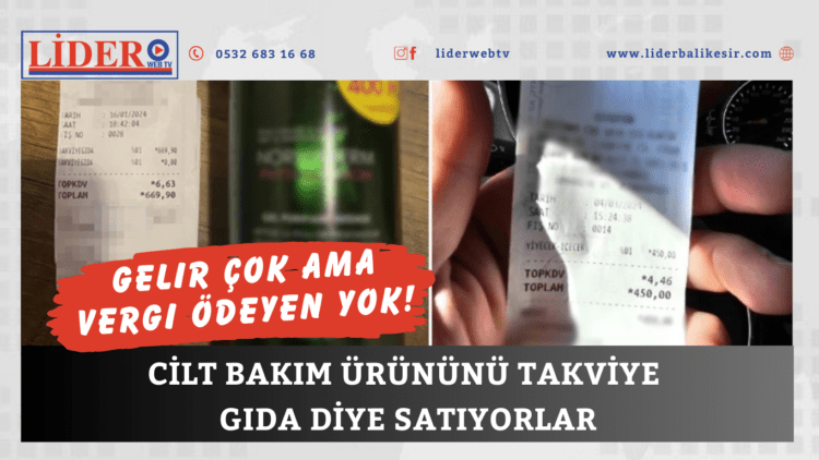 CİLT BAKIM ÜRÜNÜNÜ TAKVİYE GIDA DİYE SATIYORLAR