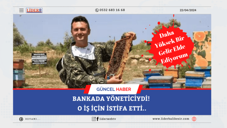 Bankada yöneticiydi! O iş için istifa etti