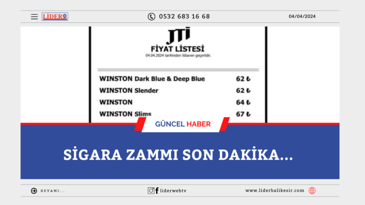 Sigaraya zam!
