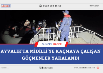 Ayvalık’ta Midilli’ye Kaçmaya Çalışan Göçmenler Yakalandı