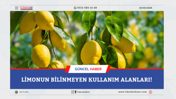 Limonun bilinmeyen kullanım alanları!