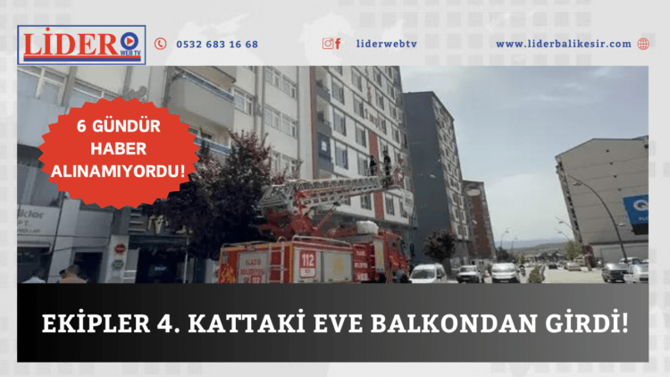 Ekipler 4. kattaki eve balkondan girdi!