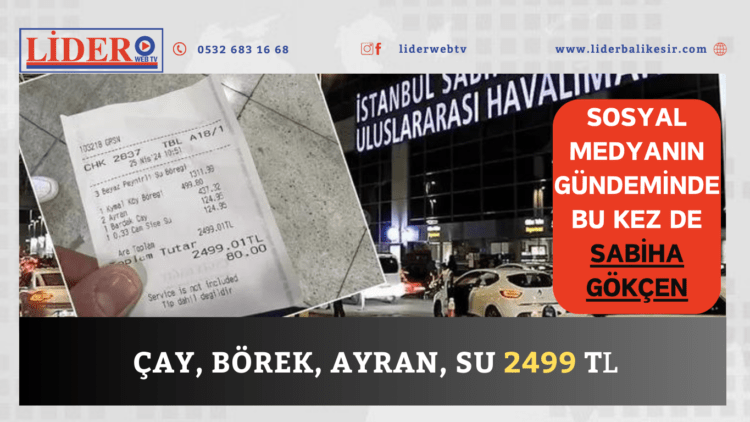 Paylaşılan adisyon sosyal medyada gündem oldu!