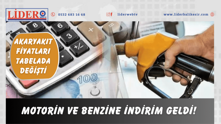 Motorin ve benzine indirim geldi!