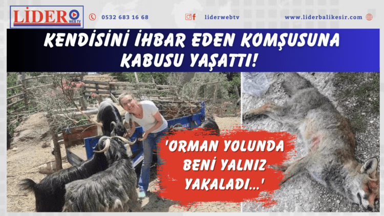 Kendisini ihbar eden komşusuna kabusu yaşattı! ‘Orman yolunda beni yalnız yakaladı…’