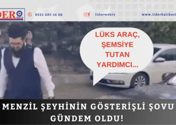 Menzil şeyhinin gösterişli şovu gündem oldu! Lüks araç, şemsiye tutan yardımcı…