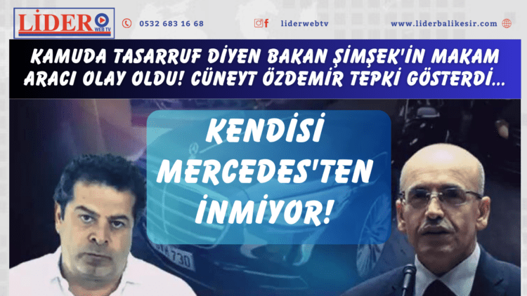Kamuda tasarruf diyen Bakan Şimşek’in makam aracı olay oldu! Cüneyt Özdemir tepki gösterdi: Kendisi Mercedes’ten inmiyor!