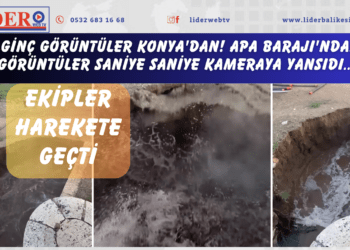 İlginç görüntüler Konya’dan! Apa Barajı’ndaki görüntüler saniye saniye kameraya yansıdı: Ekipler harekete geçti